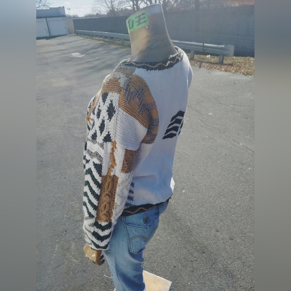 Patchwork Knit Sweater - Multicolor - Picture 4 of 11